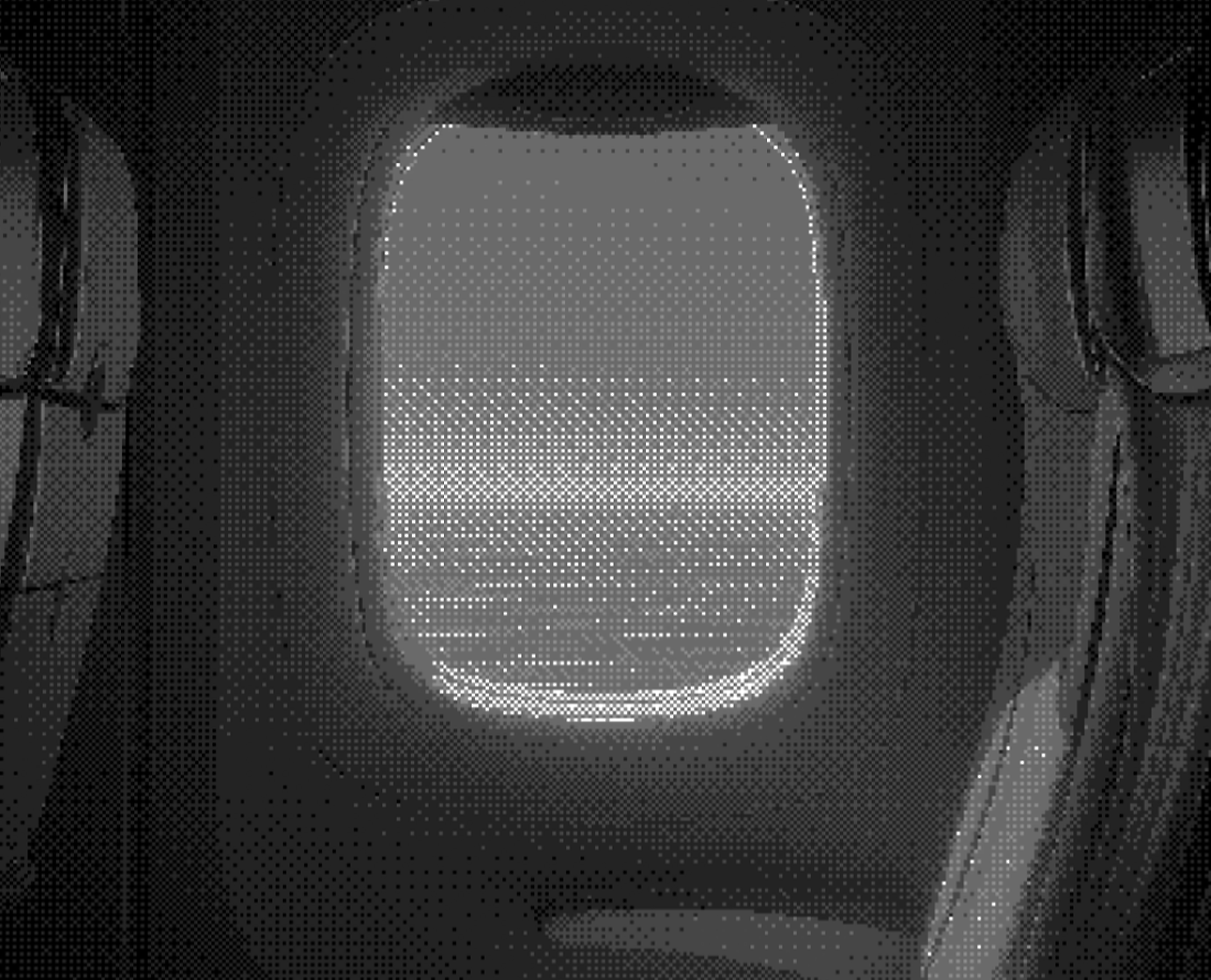 Person using a health test in a bedroom and on an airplane, showing testing can be done anywhere